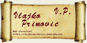 Vlajko Primović vizit kartica